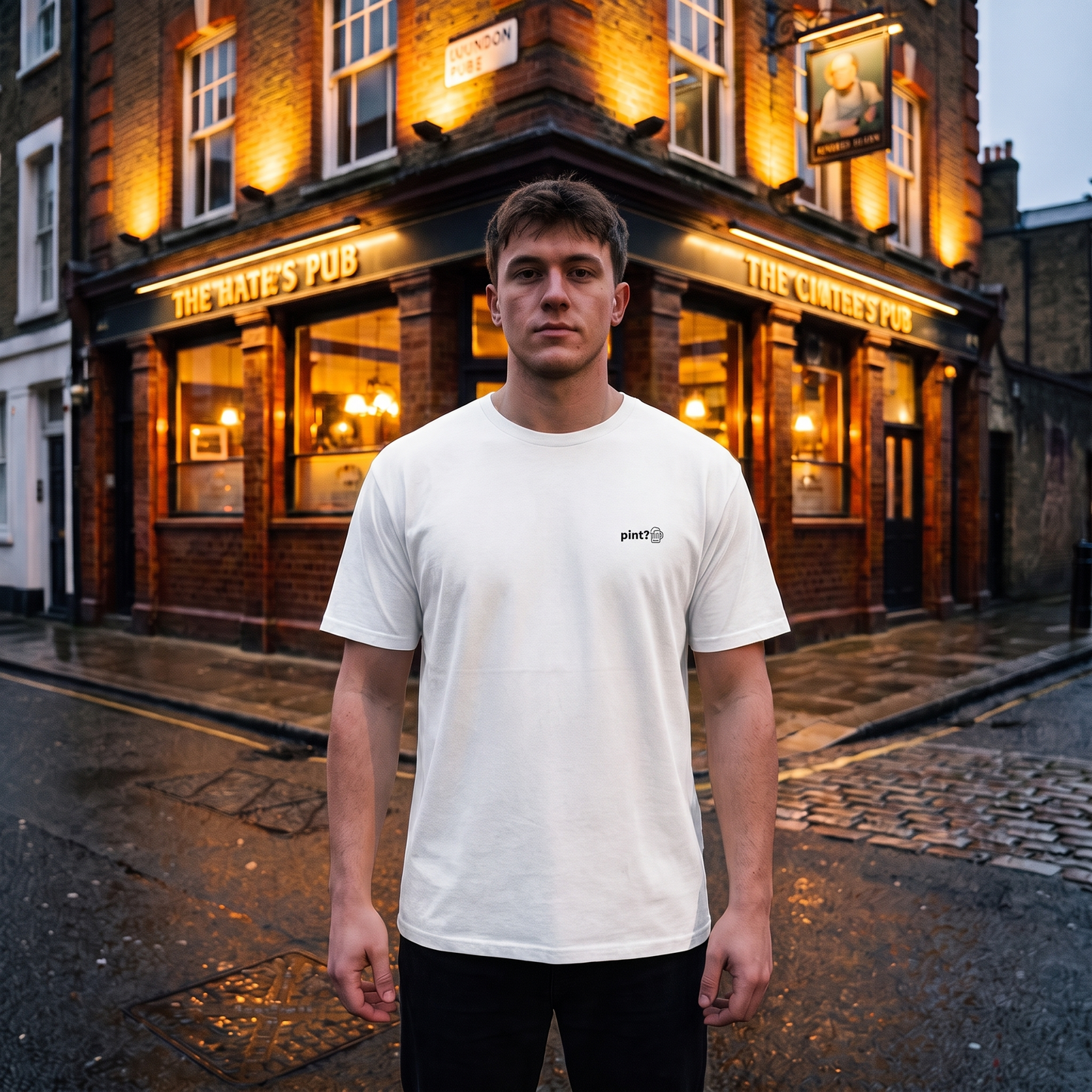 "UP FOR A PINT?" Classic Heavy Streetwear Tee