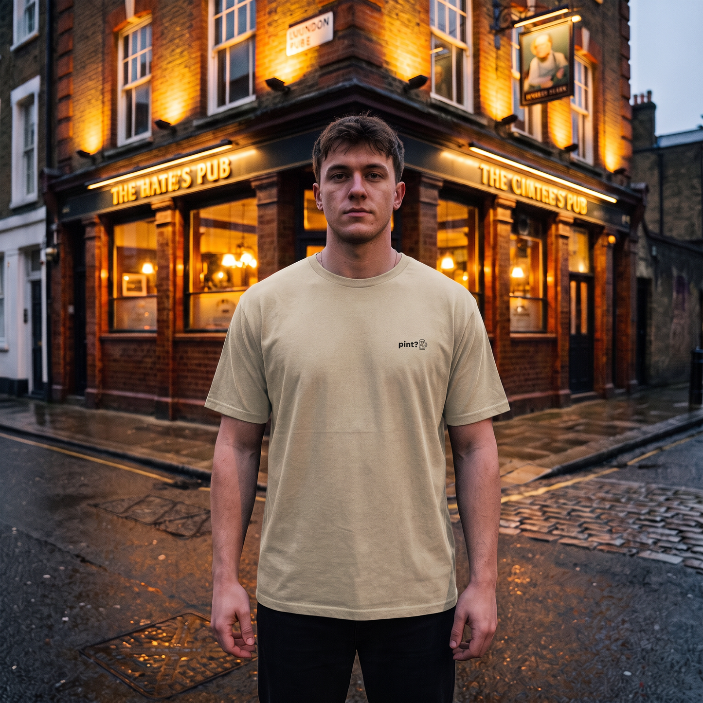 "UP FOR A PINT?" Classic Heavy Streetwear Tee